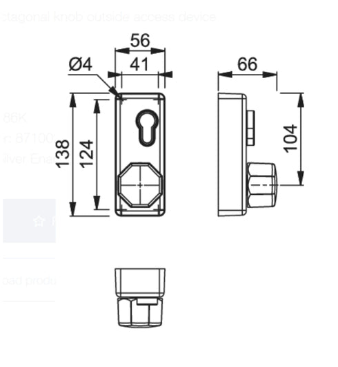 External Locking Attachment - Outside Access Devices/Panic and Emergency Exit Hardware - HOPPE